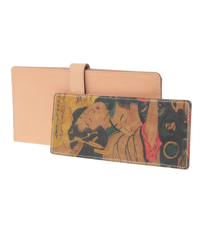 葛飾北斎 長財布カードケース付き